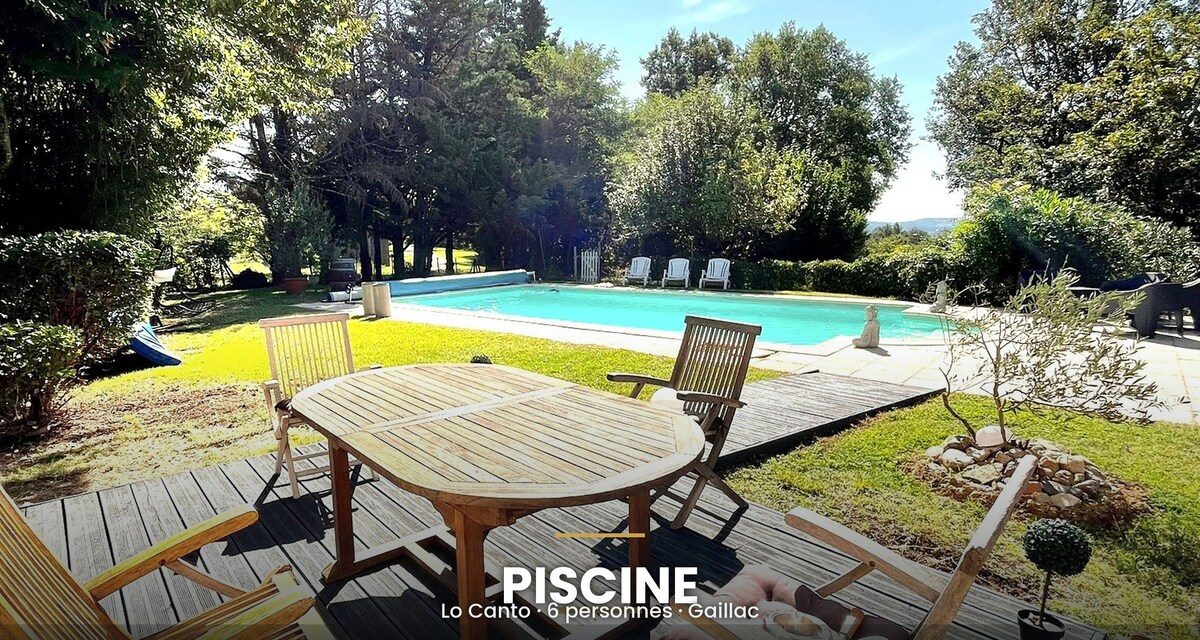 Lo Canto, gîte avec piscine et chai viticole pour 6 personnes à Gaillac